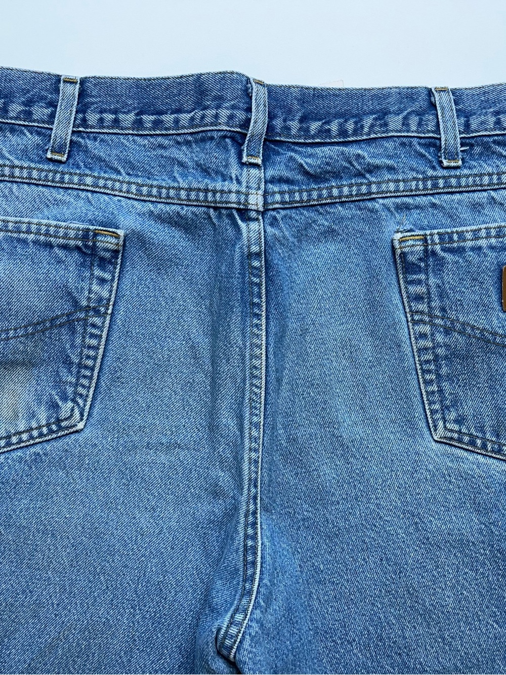 Carhartt B160 DST Blue Jeans Mens Size 40x30 Light Wash Wide Leg Denim - Picture 10 of 13